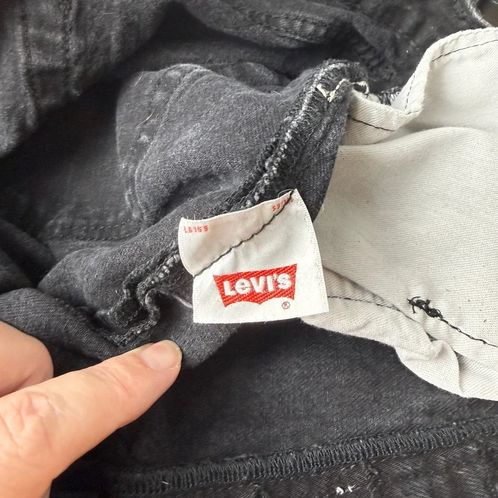 Levi's 501 Black Original Fit Mens Jeans 34x30 (33x28) Button Fly Classic Denim‎